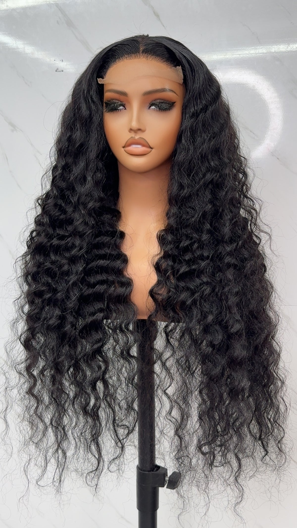 Superme Lush Curly 28” natural Colour 300g Glueless full frontal lace Lace Wig 100% Human Hair