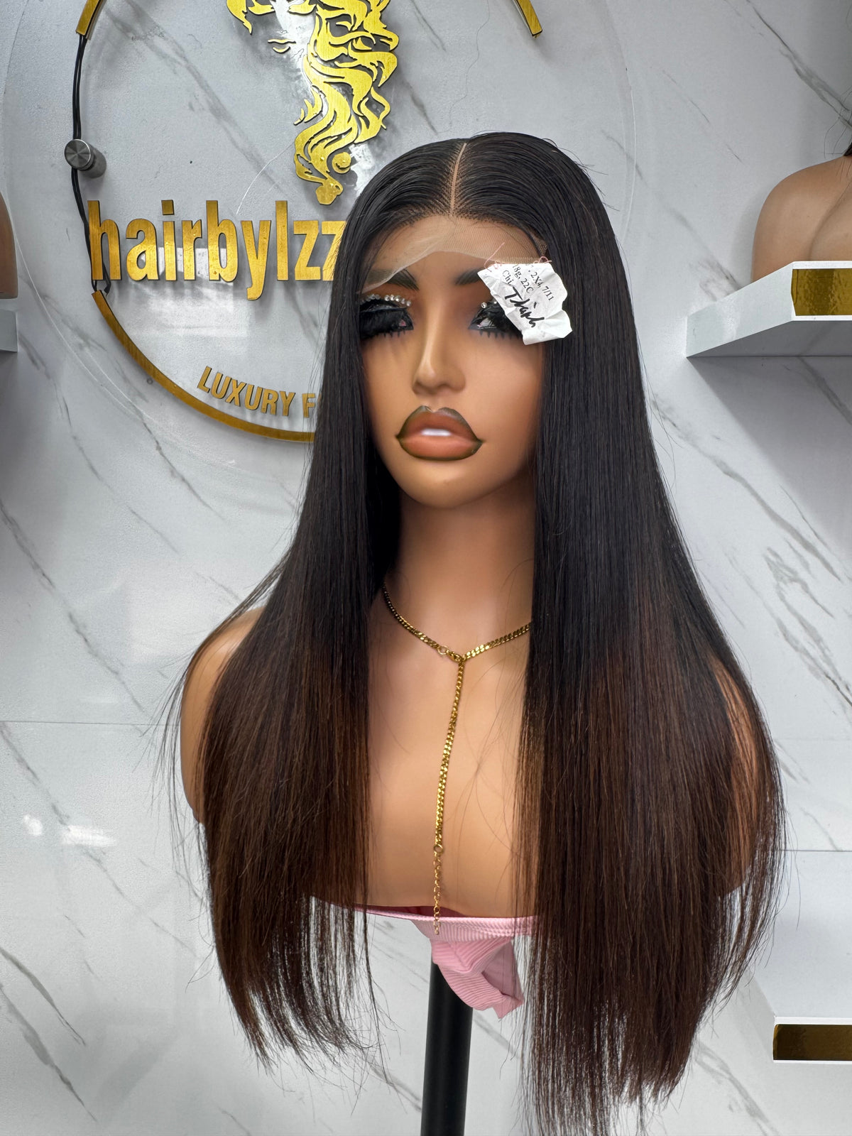 Lush Vietnamese Bone Straight SDD 20” Human Hair 2x4 Closure Glueless Wig for Straight Hair Look 220 natural Style