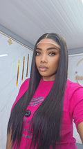 luxe MirrorBone Straight,  24" with Glueless5x4 Closure Long  Long Straight Hair Extension for Women - Smooth & Sleek Look - Perfect for Daily Use - Enhance Your Natural Hair Style
