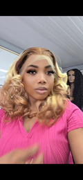 18” lush Two tone wavy, full frontal glueless lace