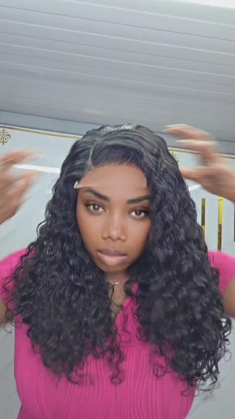 18-inch Lush Natural Colour Curls Wig with 5x5 Closure Glueless 100% Human Hair for Natural Look 300g Perfect for Effortless Style